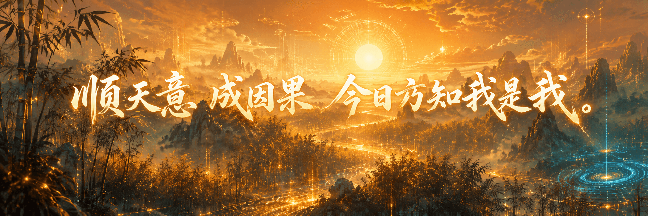 顺天意，成因果，今日方知我是我。