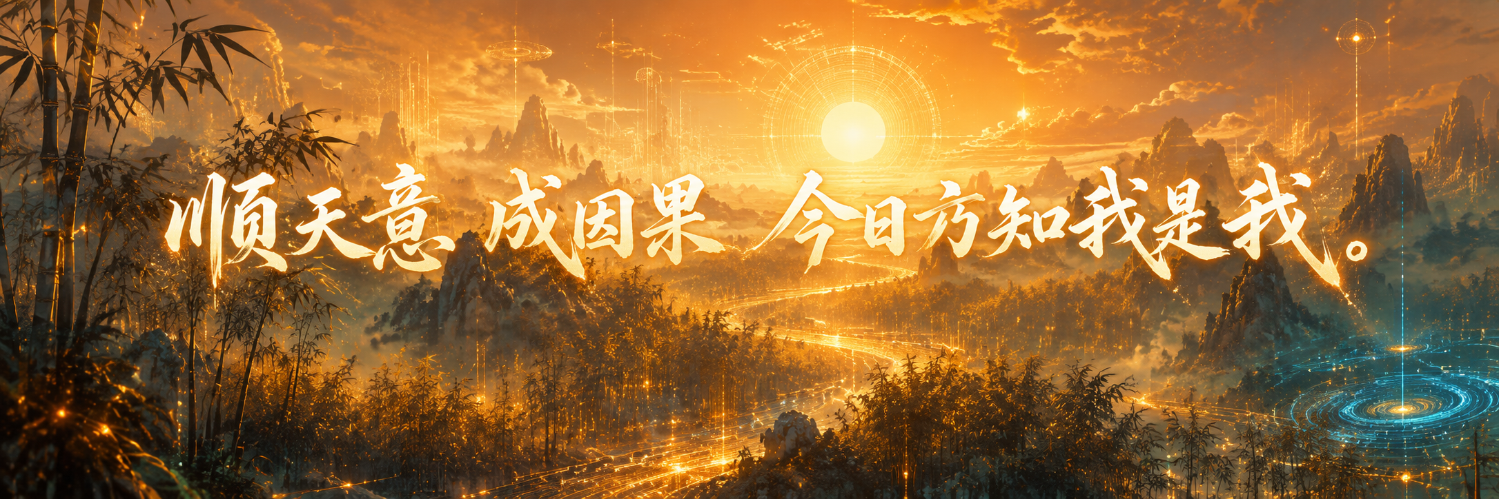 顺天意，成因果，今日方知我是我。