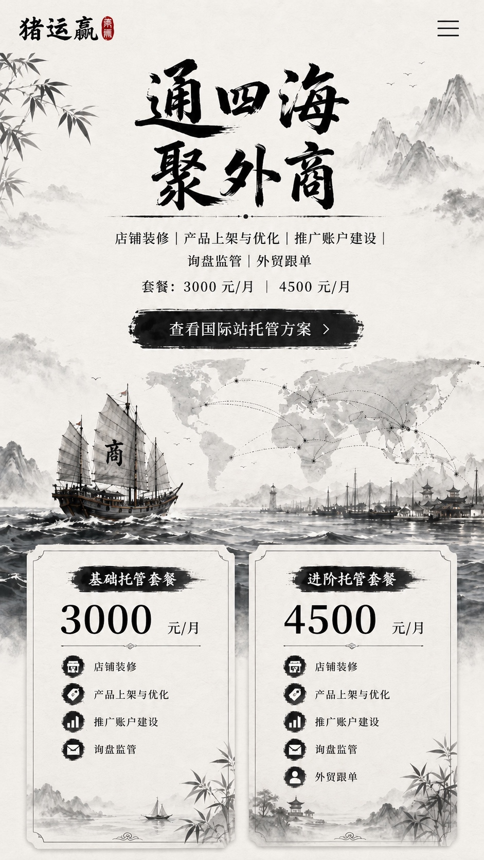 阿里巴巴国际站店铺托管服务